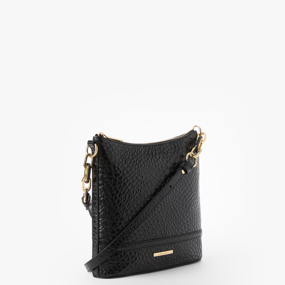 Brahmin Katie Leather Crossbody - Black Hematite