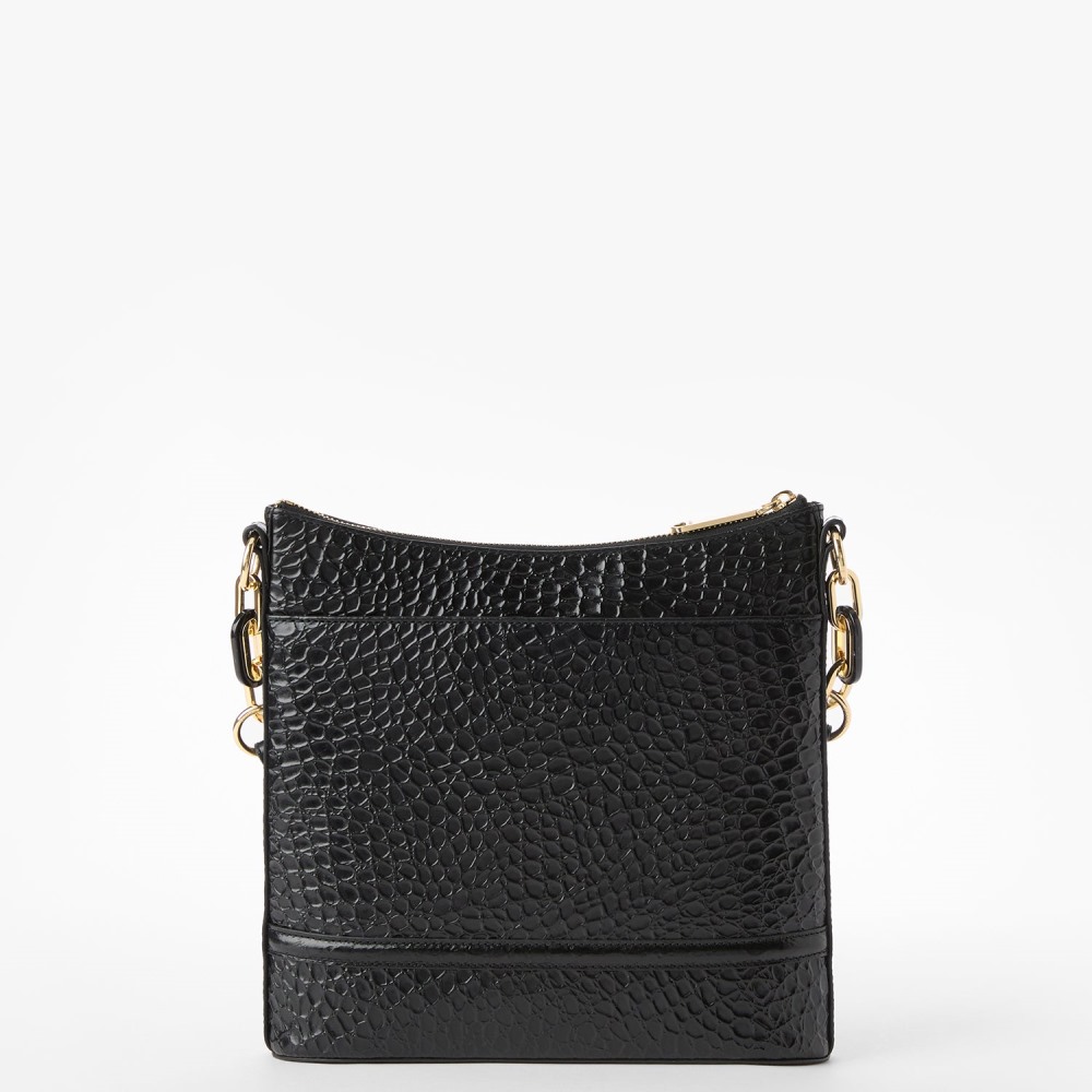 Brahmin Katie Leather Crossbody - Black Hematite