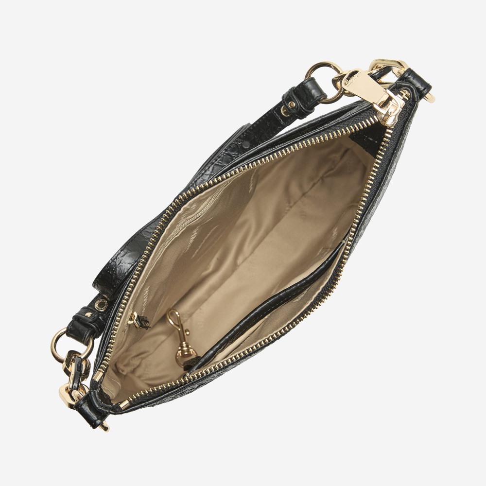 Brahmin Katie Leather Crossbody - Black Hematite