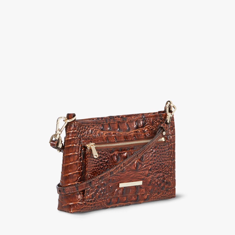 Brahmin Vida Leather Crossbody - Pecan Melbourne