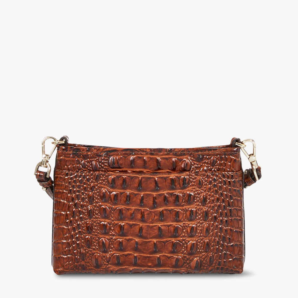 Brahmin Vida Leather Crossbody - Pecan Melbourne