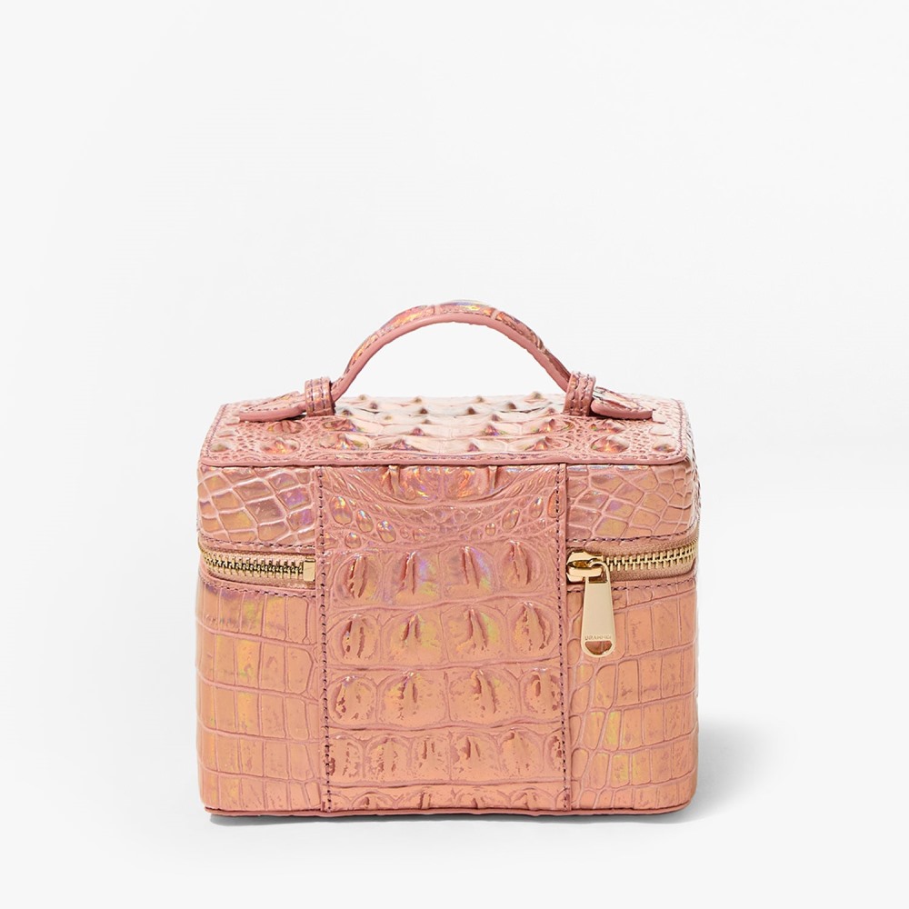 Brahmin Small Charmaine Leather Make-up Case - Rose Gold