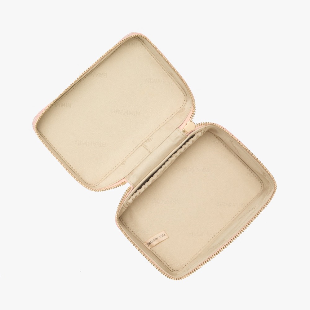 Brahmin Small Charmaine Leather Make-up Case - Rose Gold