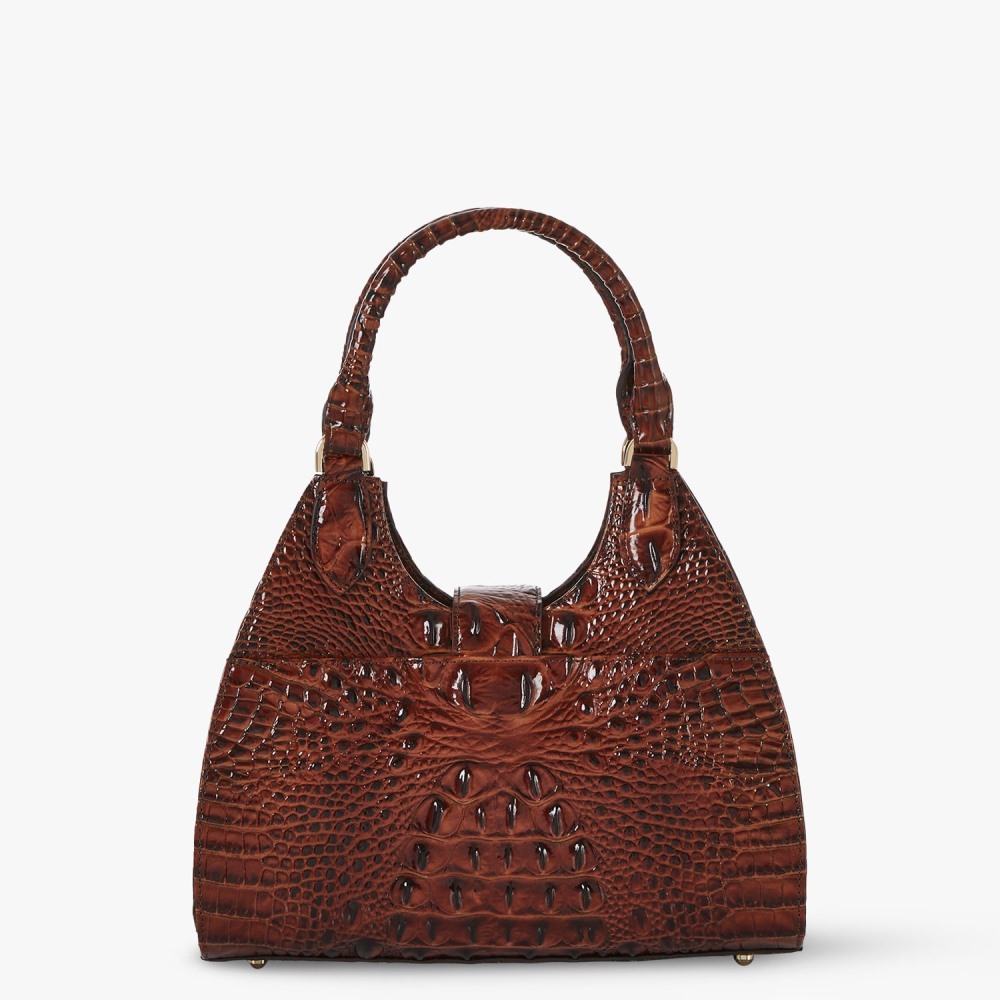 Brahmin Adrian Leather Satchel - Pecan Melbourne