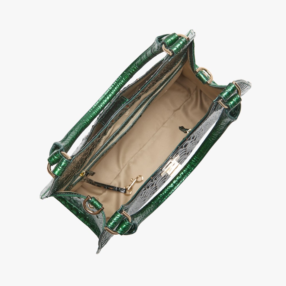 Brahmin Large Adrian Leather Satchel - Evergreen Ombre