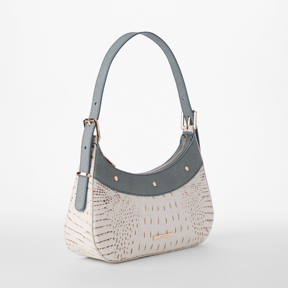 Brahmin Kyrie Leather Shoulder Bag - Snowball Minden