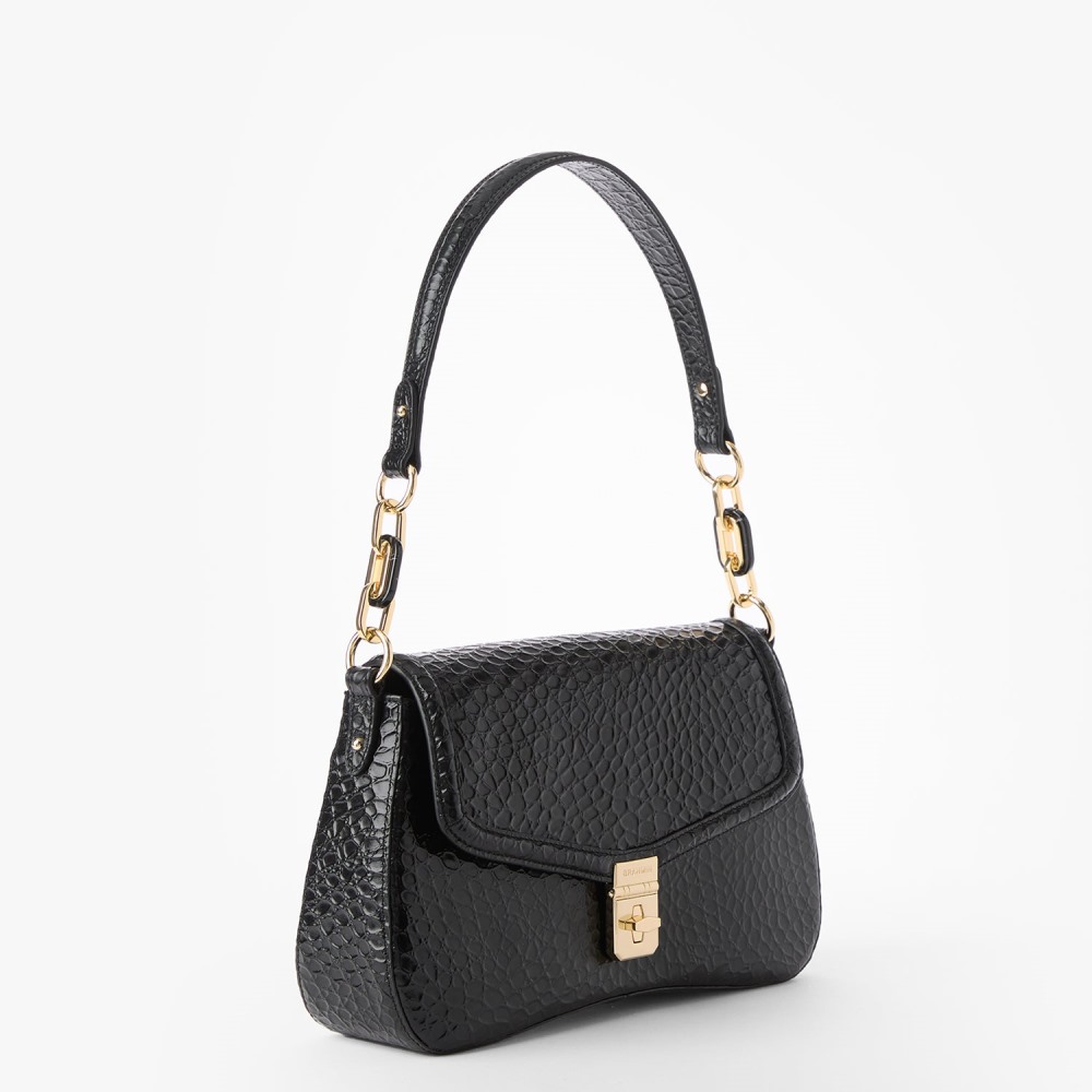 Brahmin Nerida Leather Shoulder Bag - Black Hematite