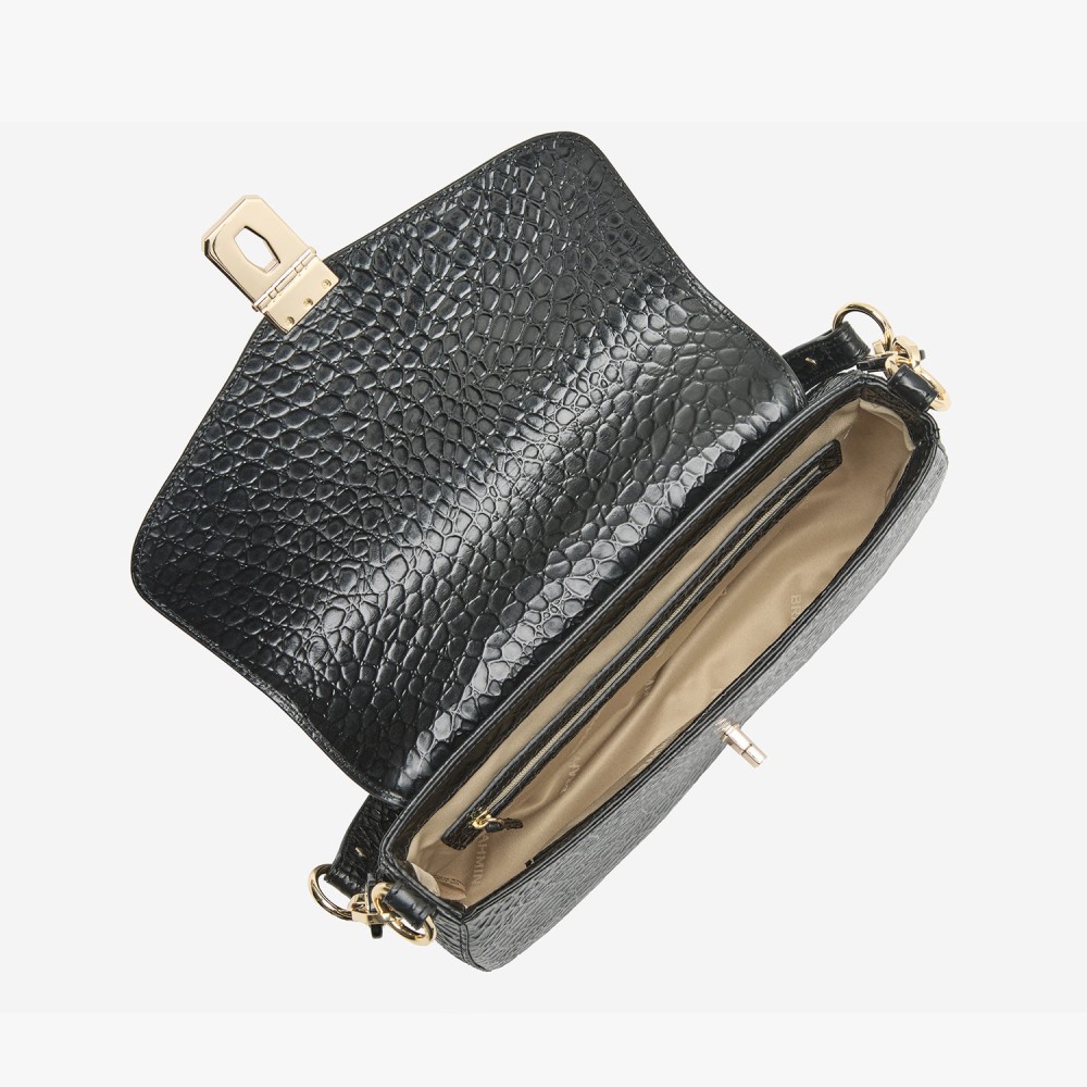 Brahmin Nerida Leather Shoulder Bag - Black Hematite