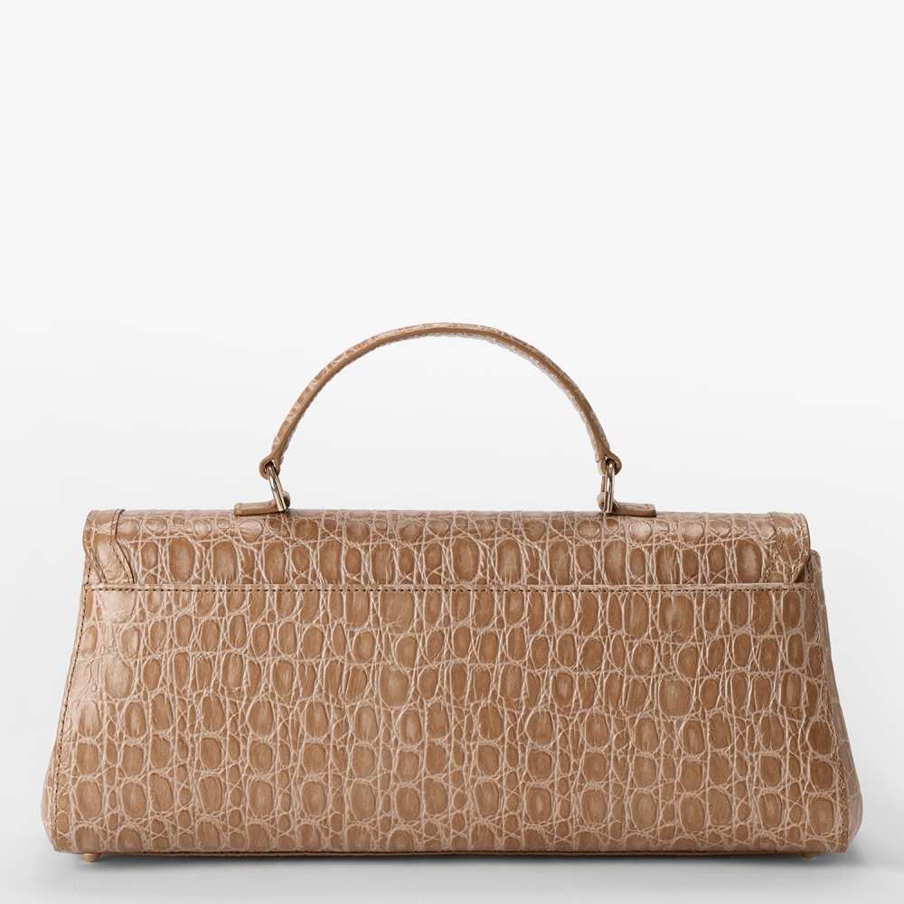 Brahmin Dayan Leather Satchel - Timeless Taupe Bayem