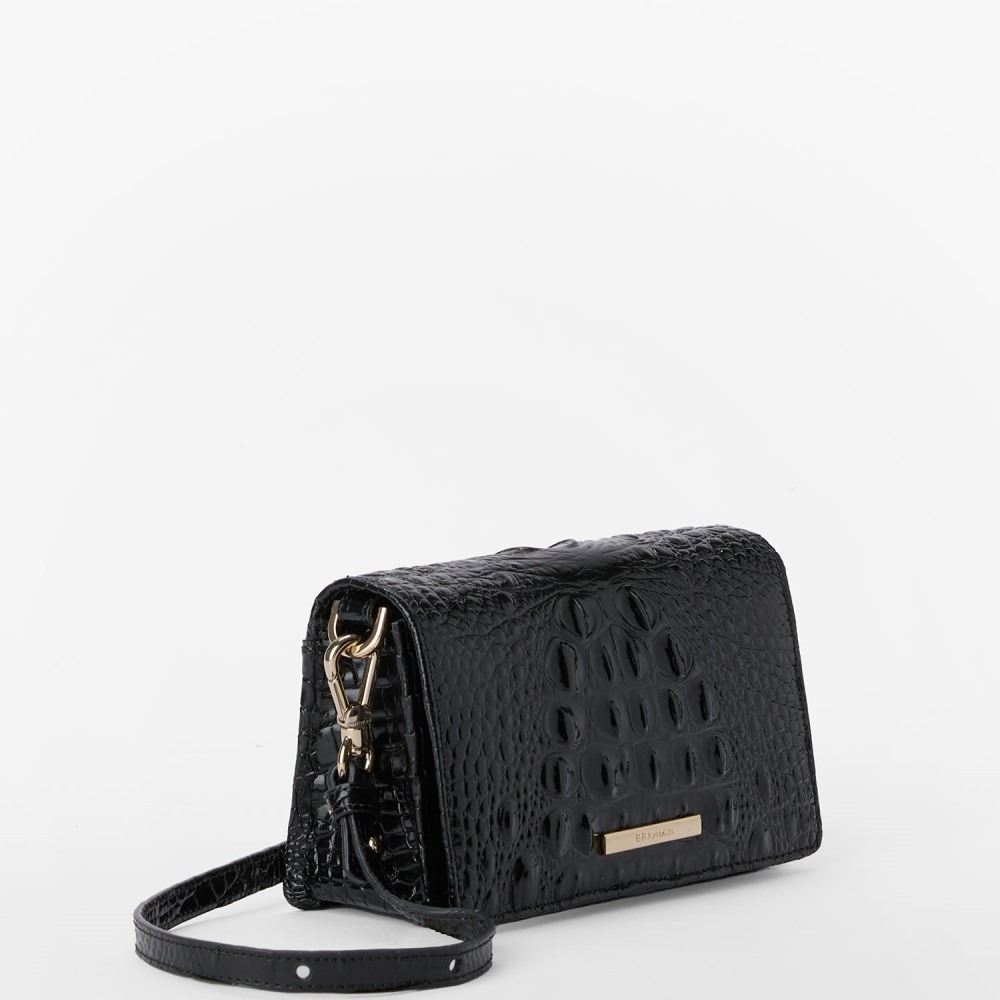 Brahmin Minuette Leather Crossbody - Black Melbourne