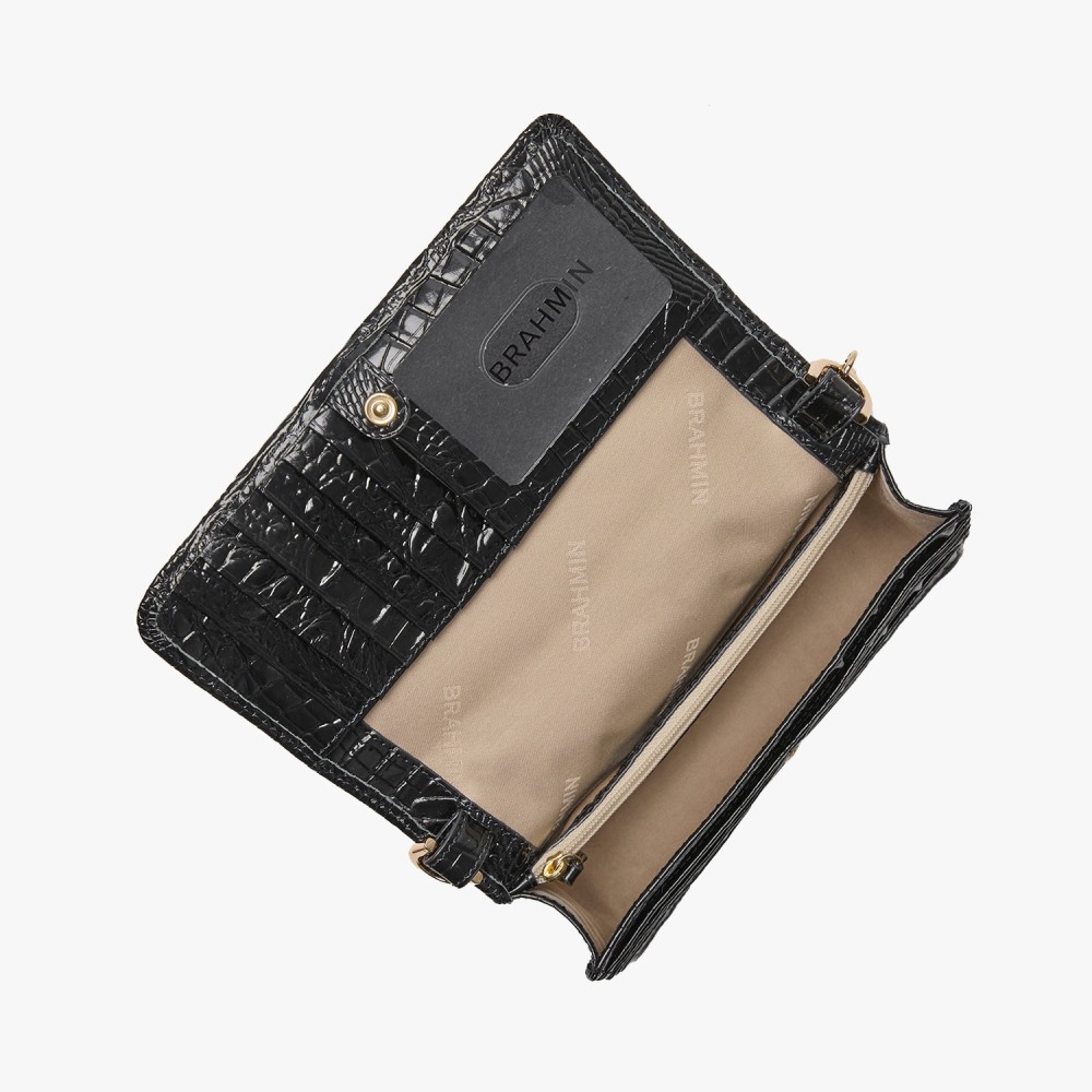 Brahmin Minuette Leather Crossbody - Black Melbourne