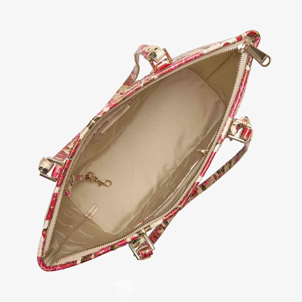 Brahmin Medium Asher Leather Tote - Romantic Roses Ombre Melbourne