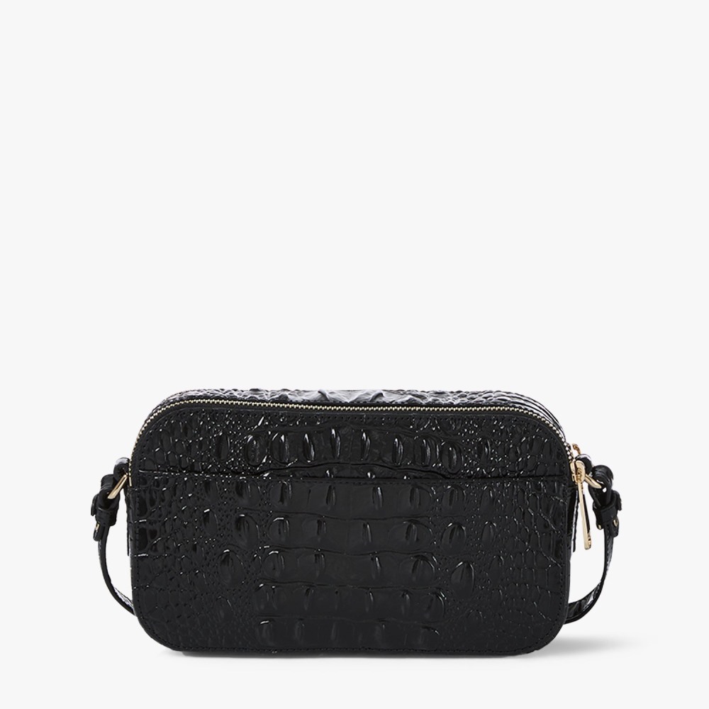 Brahmin Danica Leather Crossbody - Black Melbourne