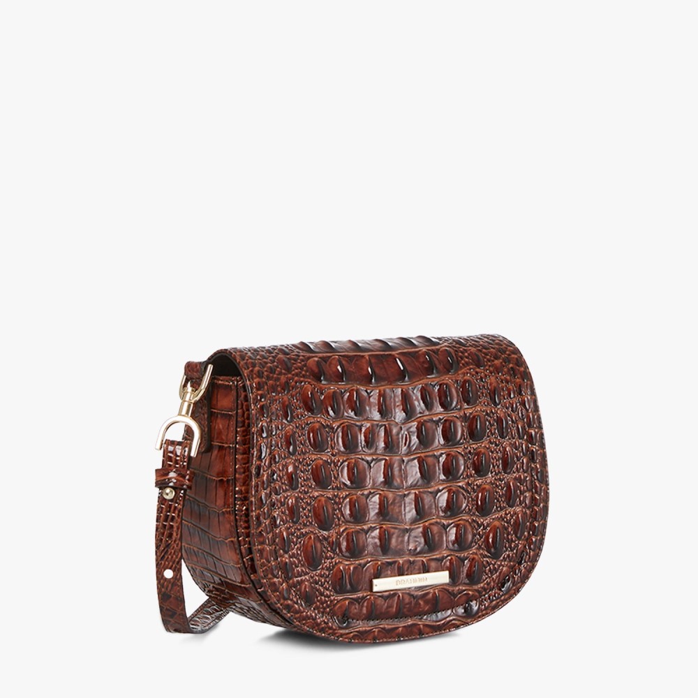 Brahmin Briar Leather Crossbody - Pecan Melbourne