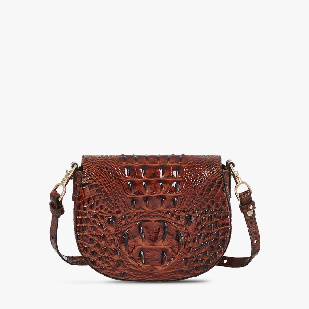 Brahmin Briar Leather Crossbody - Pecan Melbourne