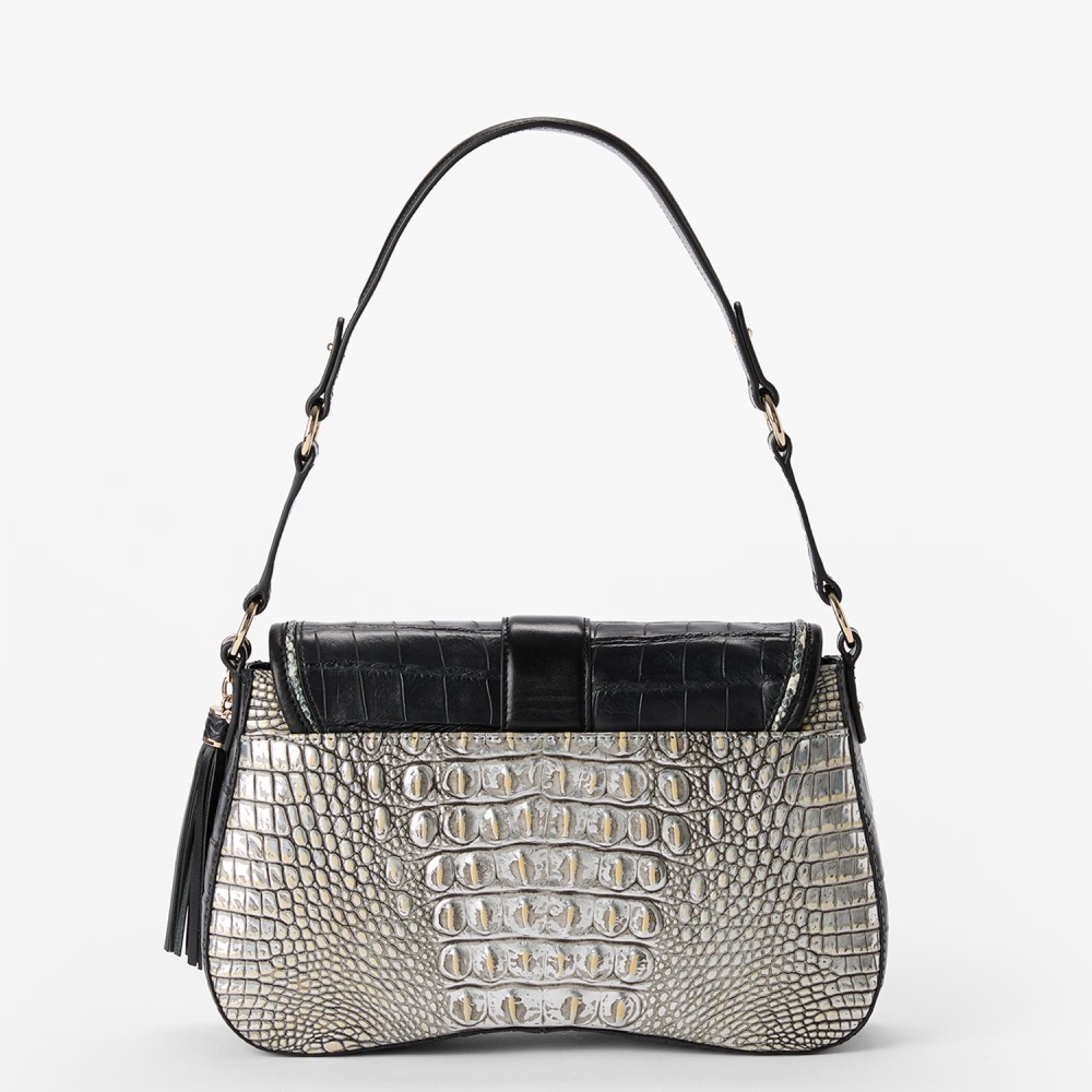Brahmin Nerida Leather Shoulder Bag - Chrome Azurine