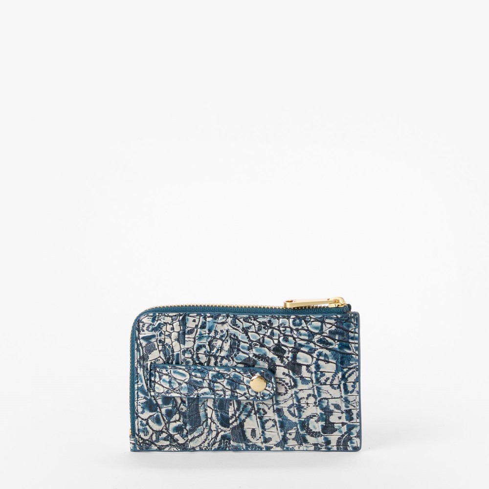 Brahmin Lennon Leather Wallet - Blue Filigree Melbourne