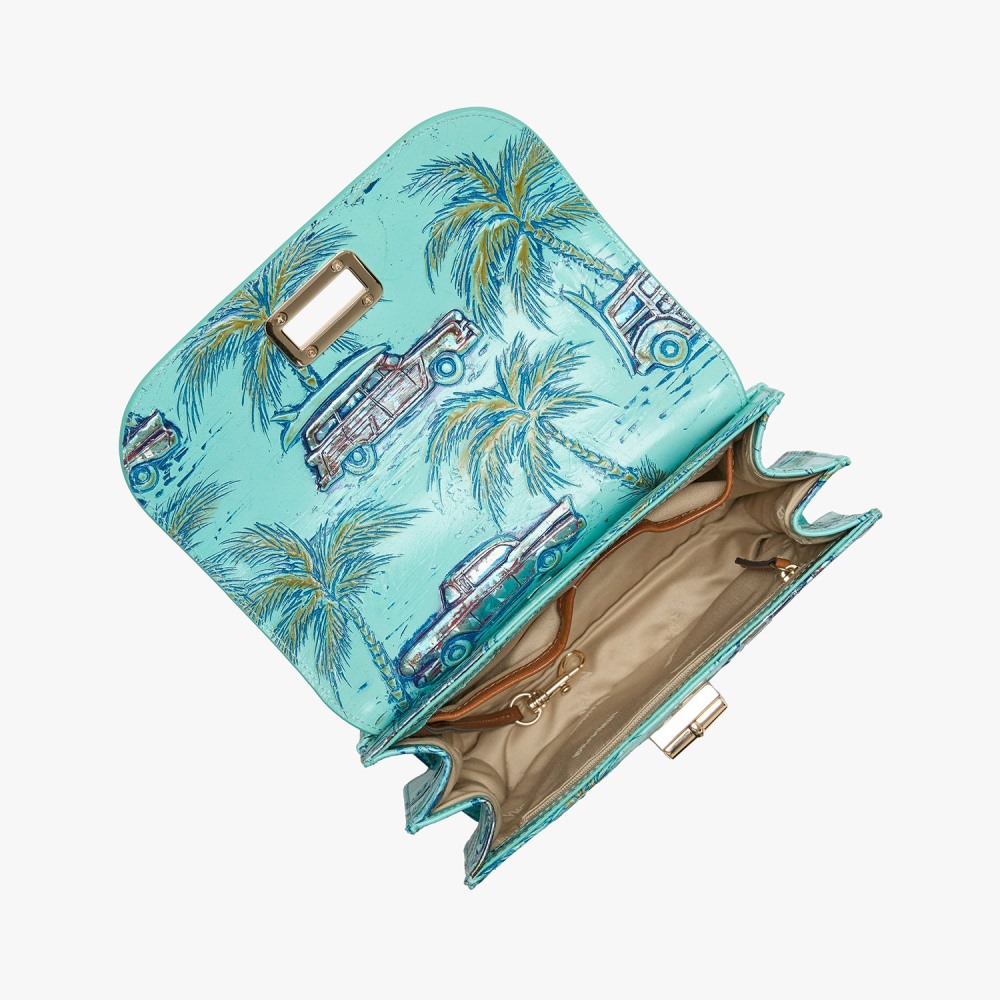 Brahmin Small Hallie - Tropic Blue Copa Cabana