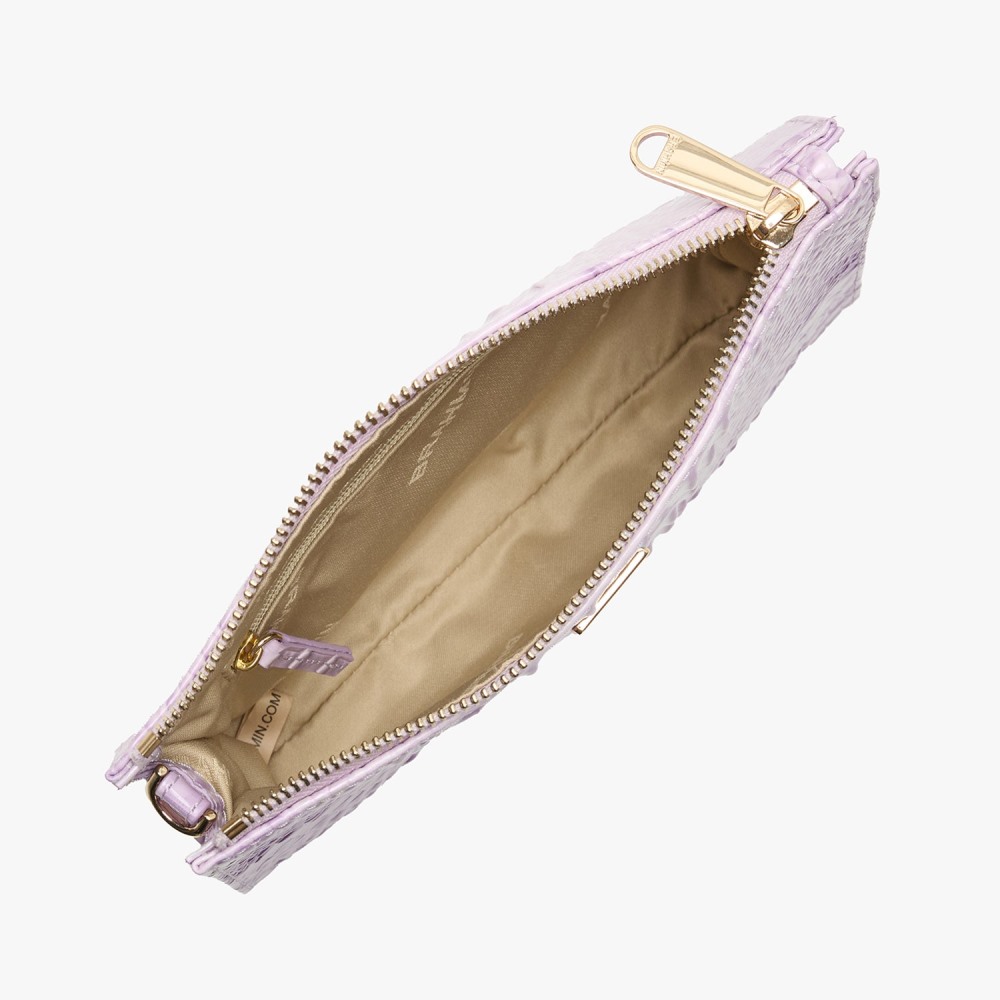 Brahmin Daisy Leather Wristlet - Gentle Lavender Melbourne