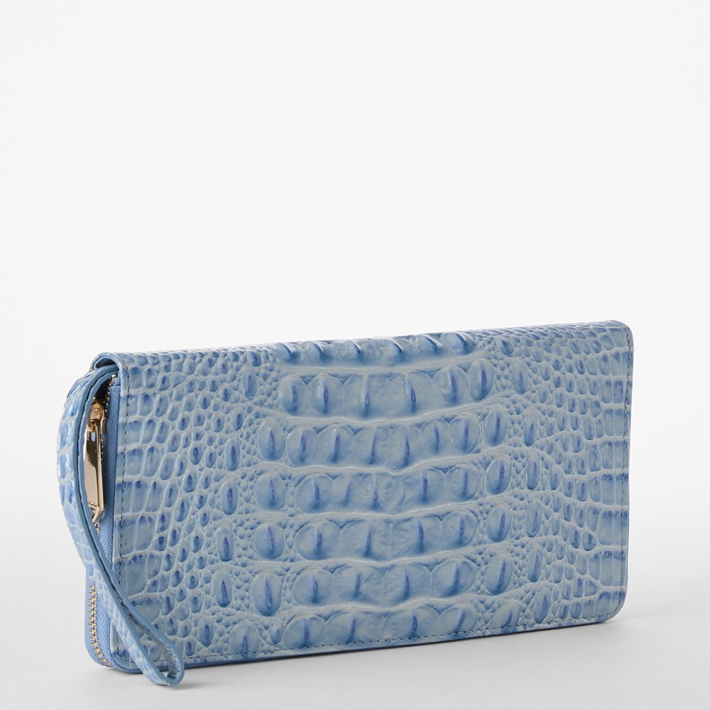Brahmin Skyler Leather Clutch - Heavenly Blue Melbourne