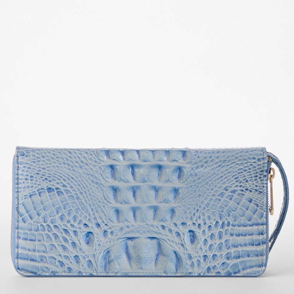Brahmin Skyler Leather Clutch - Heavenly Blue Melbourne