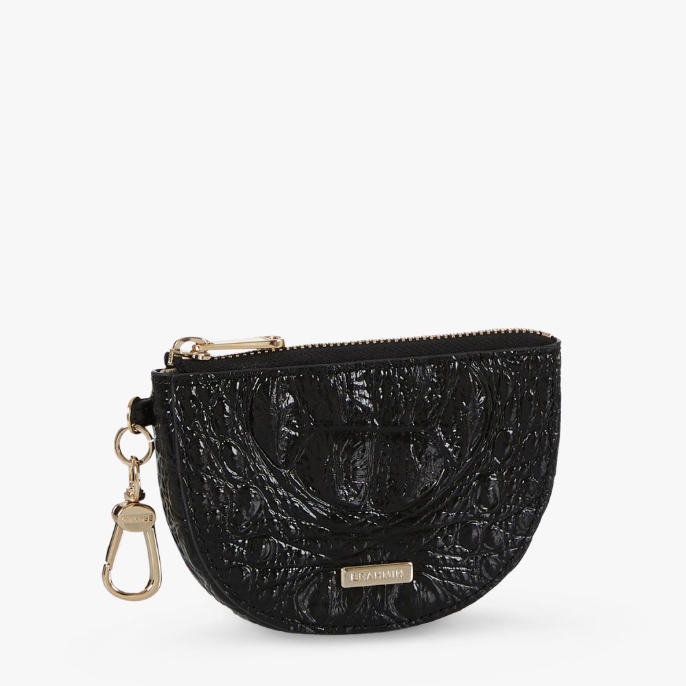Brahmin Britt Leather Coin Purse - Black Melbourne