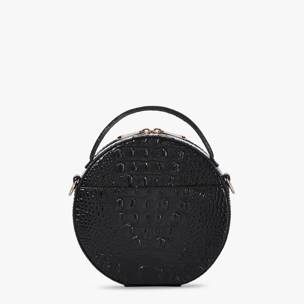 Brahmin Lane Leather Crossbody - Black