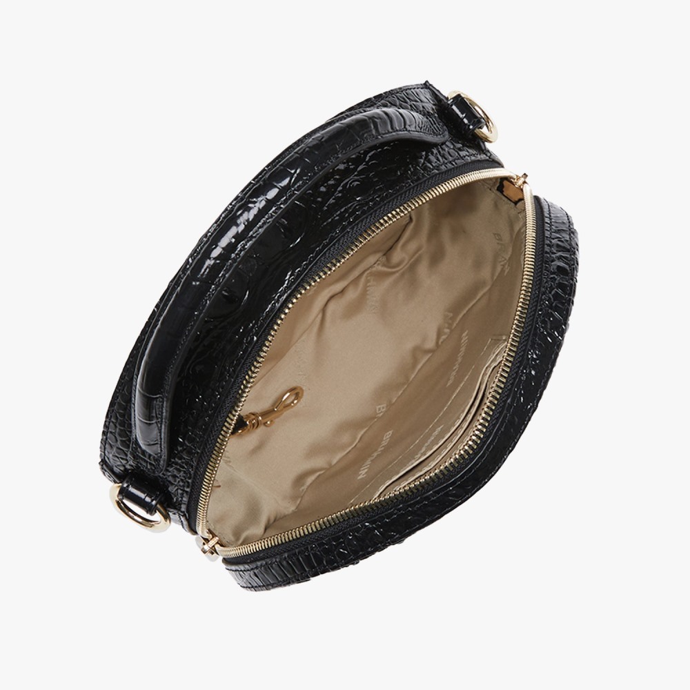 Brahmin Lane Leather Crossbody - Black