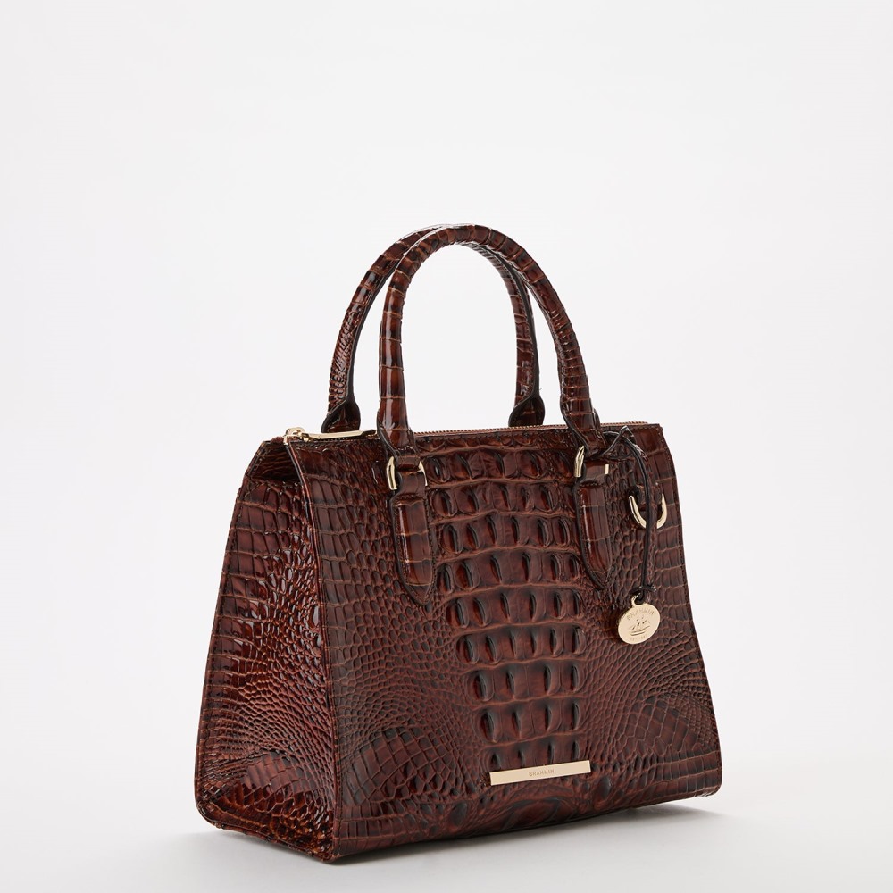 Brahmin Anywhere Convertible Satchel - Pecan