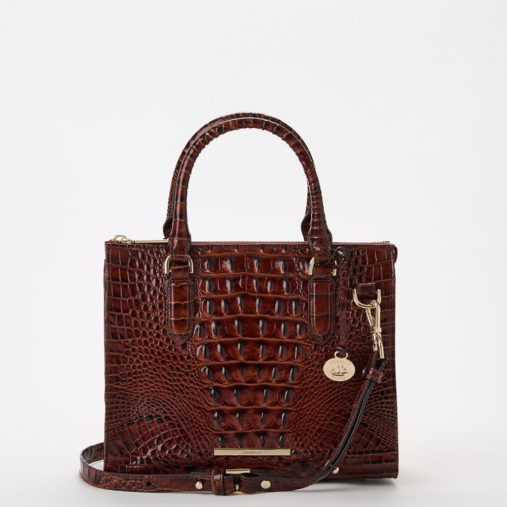 Brahmin Anywhere Convertible Satchel - Pecan