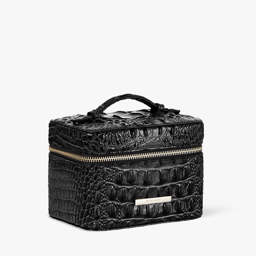 Brahmin Small Charmaine Leather Make-up Case - Black Melbourne