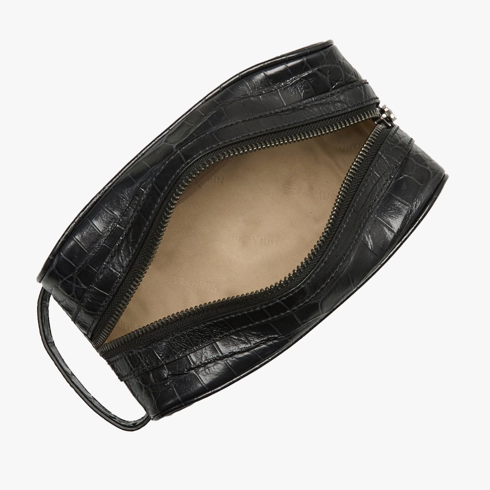 Brahmin Dylan Leather Toiletry Case - Black Baypoint