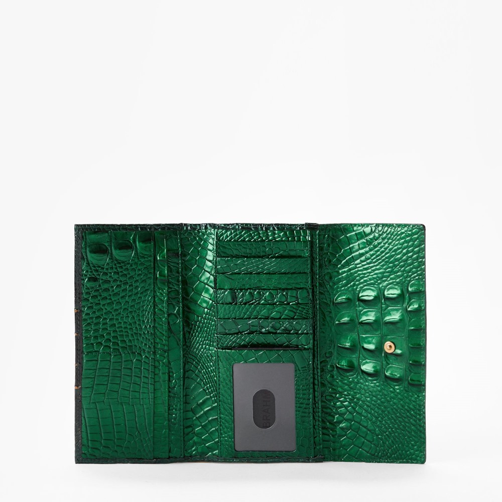 Brahmin Cordelia Leather Wallet - Evergreen Ombre