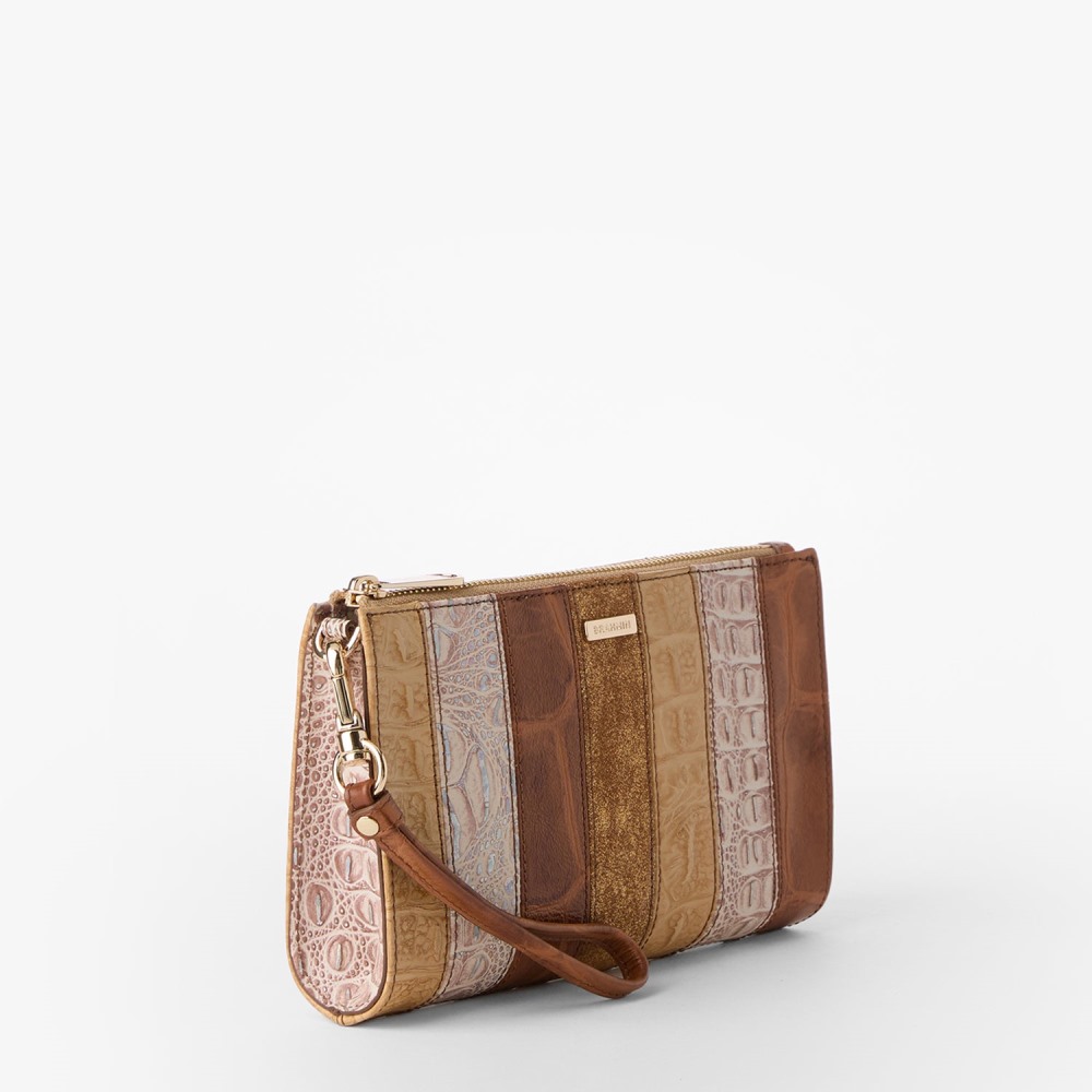 Brahmin Daisy Leather Wristlet - Natural Flashback