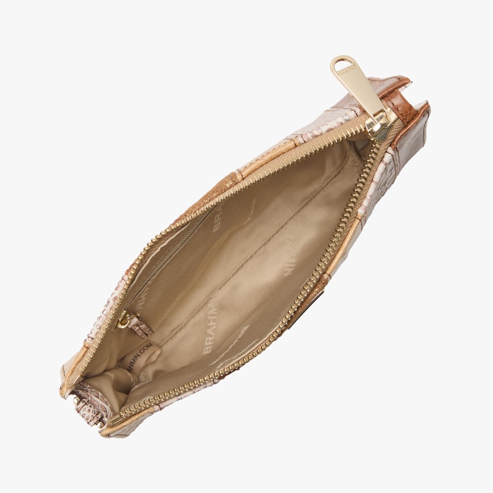 Brahmin Daisy Leather Wristlet - Natural Flashback
