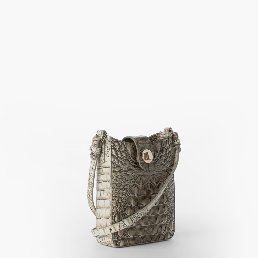 Brahmin Marley Leather Crossbody - Timeless Taupe Ombre Melbourne