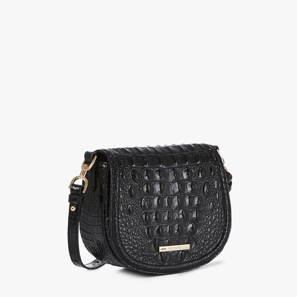 Brahmin Briar Leather Crossbody - Black Melbourne
