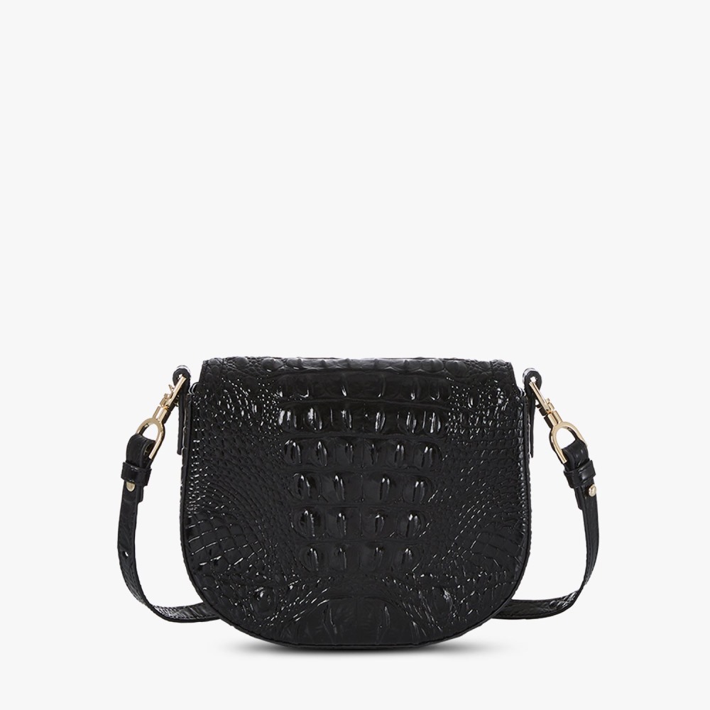 Brahmin Briar Leather Crossbody - Black Melbourne