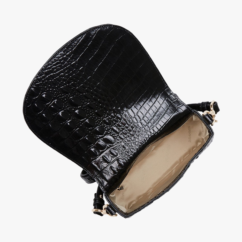 Brahmin Briar Leather Crossbody - Black Melbourne