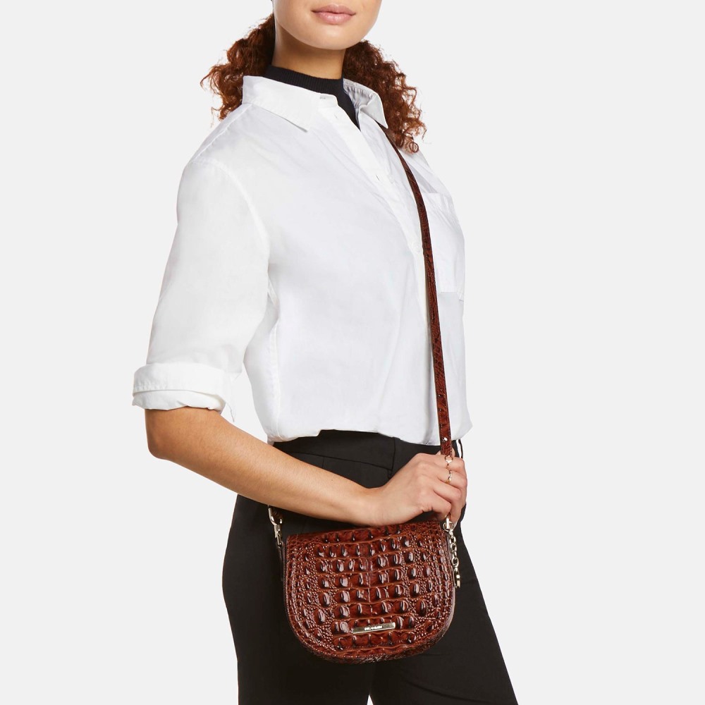 Brahmin Briar Leather Crossbody - Black Melbourne