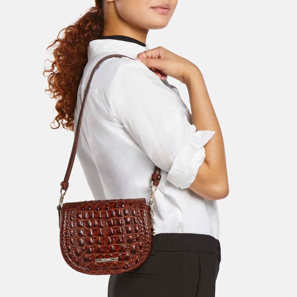 Brahmin Briar Leather Crossbody - Black Melbourne