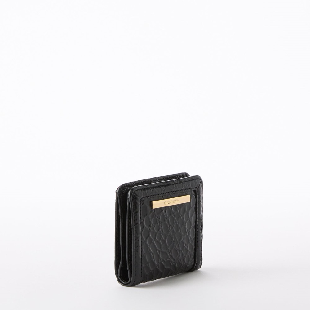 Brahmin Jane Leather Wallet - Black Hematite