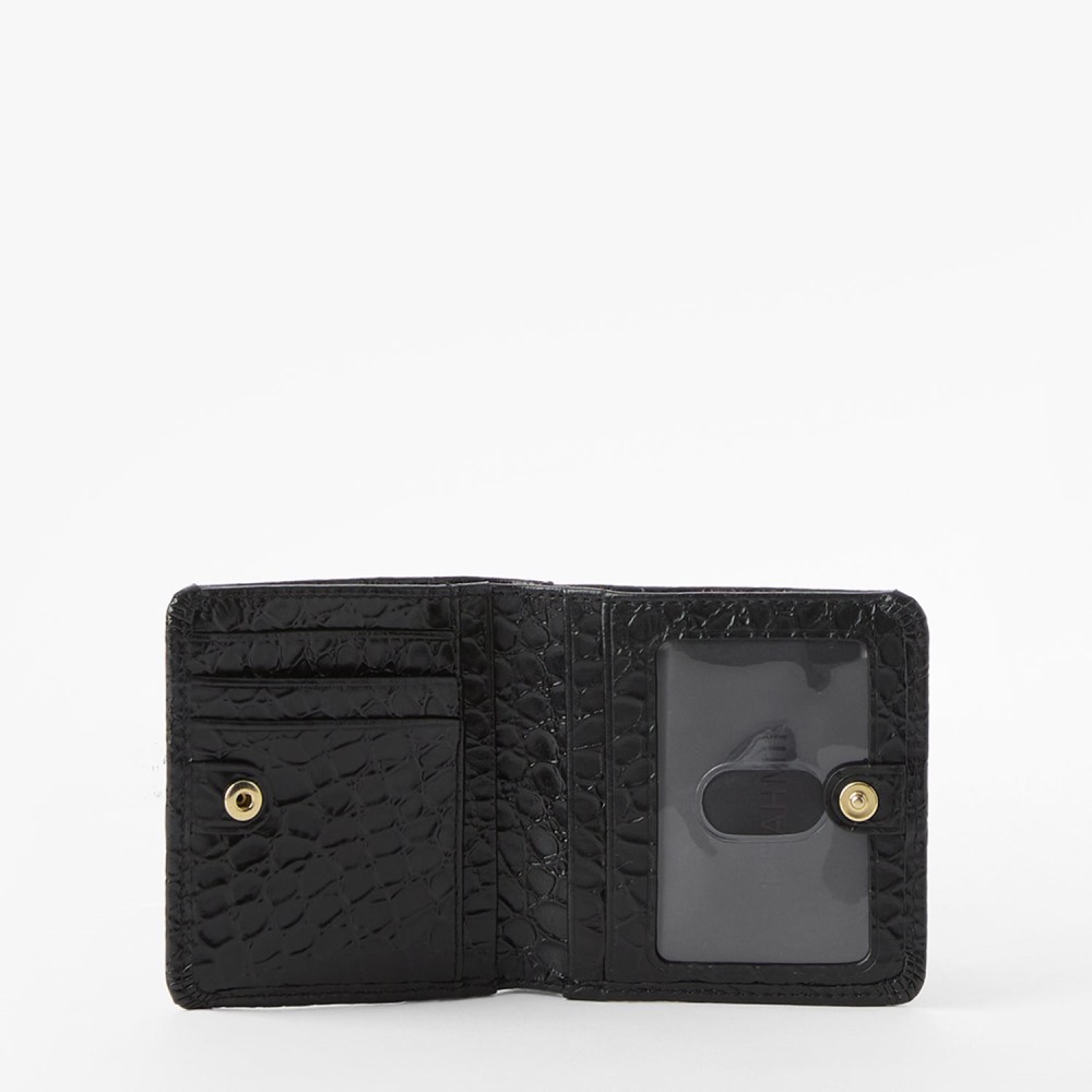 Brahmin Jane Leather Wallet - Black Hematite