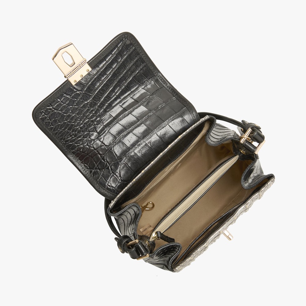 Brahmin Margo Leather Crossbody - Chrome Azurine