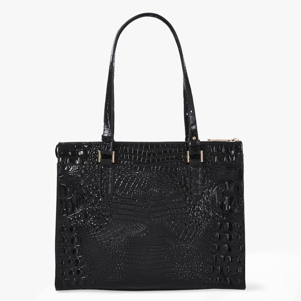 Brahmin Anywhere Leather Tote - Black