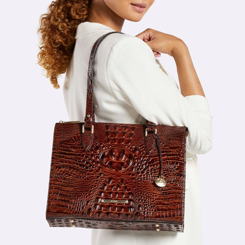Brahmin Anywhere Leather Tote - Black