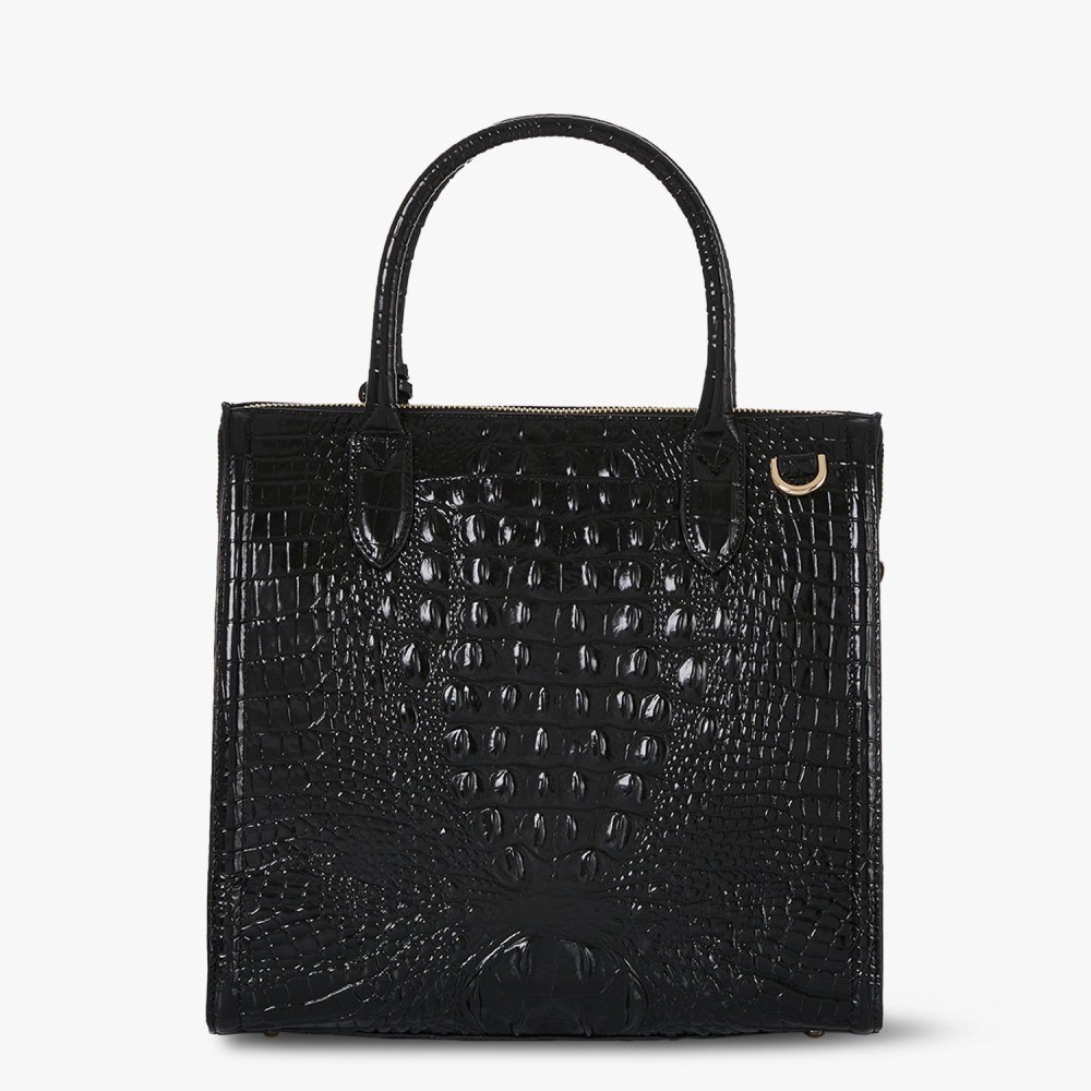 Brahmin Caroline Leather Satchel - Black Melbourne