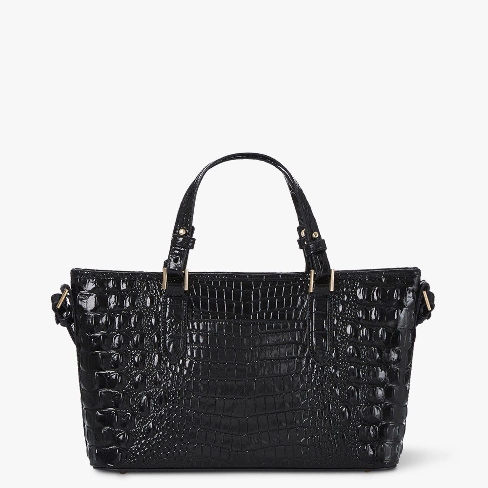 Brahmin Mini Asher Satchel - Black Melbourne