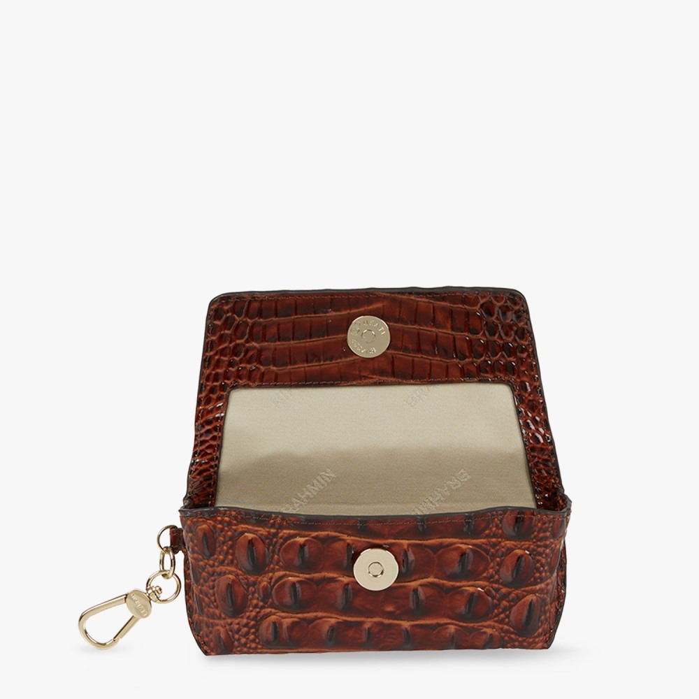Brahmin Elora Leather Eyeglass Case - Pecan Melbourne