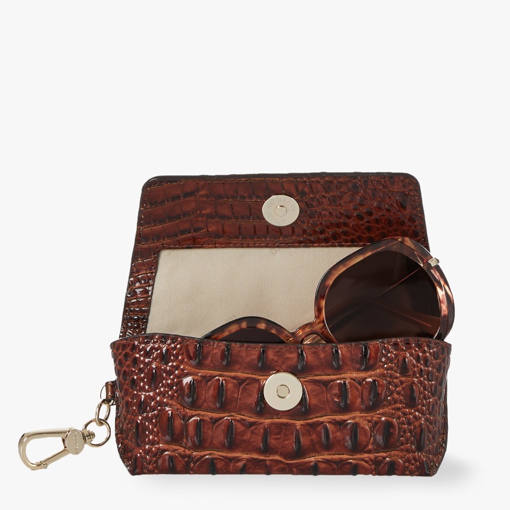 Brahmin Elora Leather Eyeglass Case - Pecan Melbourne